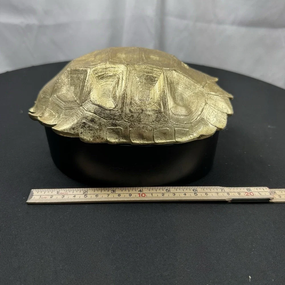 Black‎ & Gold Faux Turtle Shell Storage/Trinket Box
